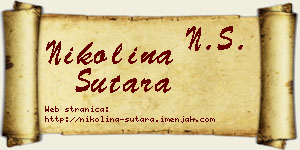 Nikolina Sutara vizit kartica